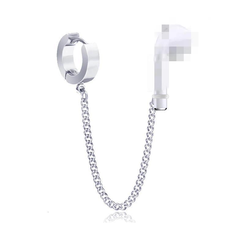 Schicke Punk-Ohrringe mit Schmetterlingskette und baumelnden Ohrringen