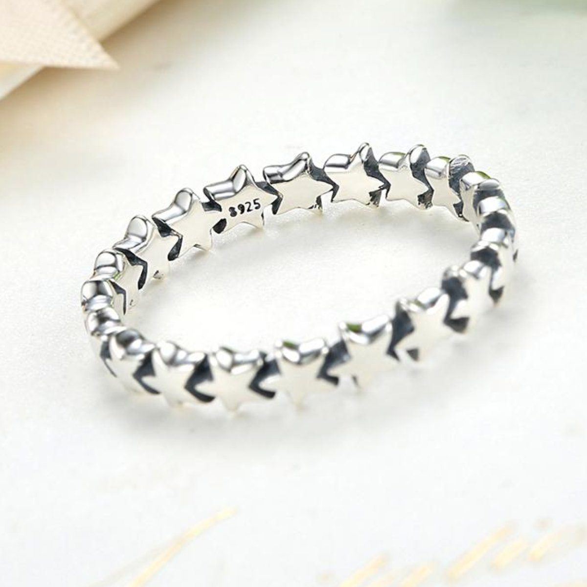 Schicker Sternschnuppenring aus Sterlingsilber