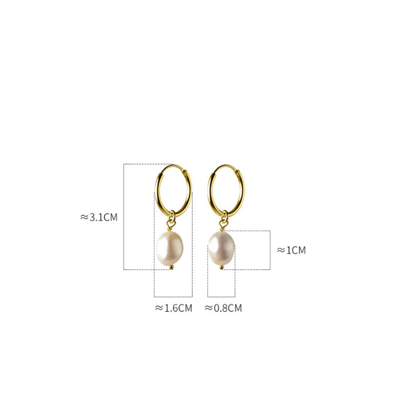 Schicke, natürliche Süßwasserperlen-Ohrhänger für den Sommer