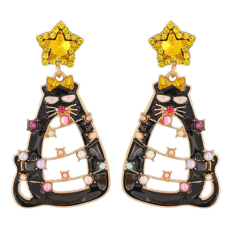 Festliche Weihnachtskollektion modischer Statement-Ohrringe