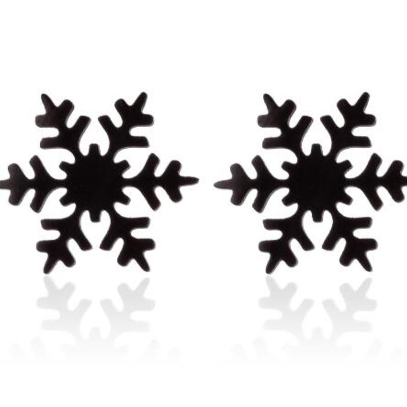 Weihnachts-Schneeflocken-Set aus Halskette und Ohrringen