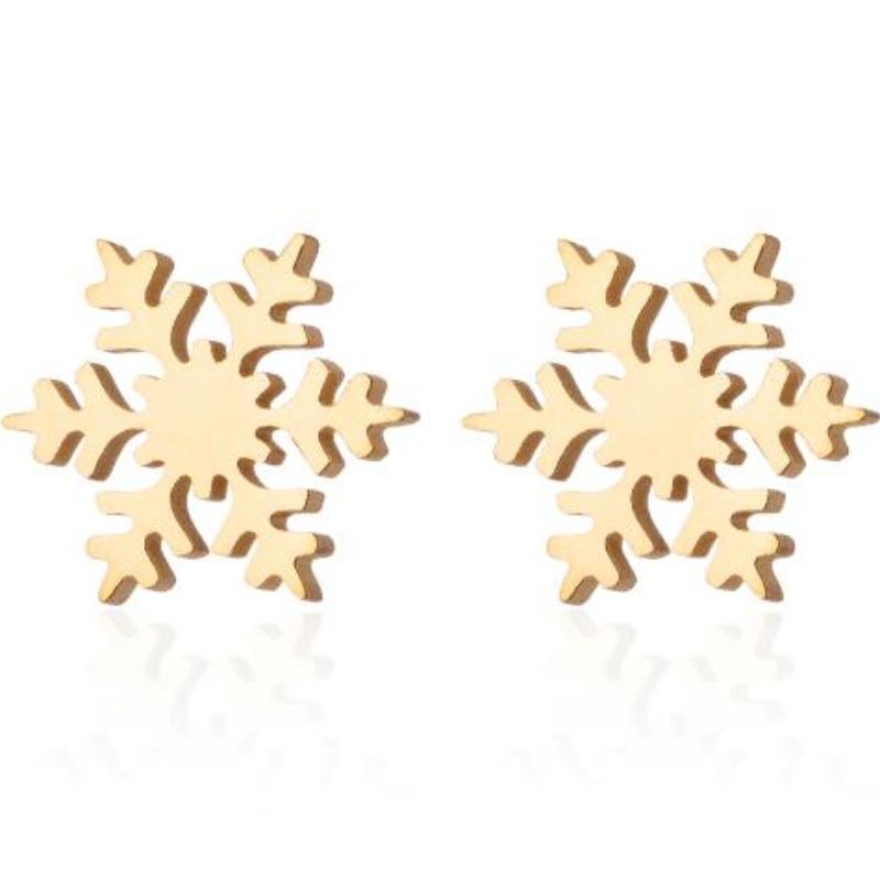 Weihnachts-Schneeflocken-Set aus Halskette und Ohrringen