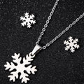 Weihnachts-Schneeflocken-Set aus Halskette und Ohrringen