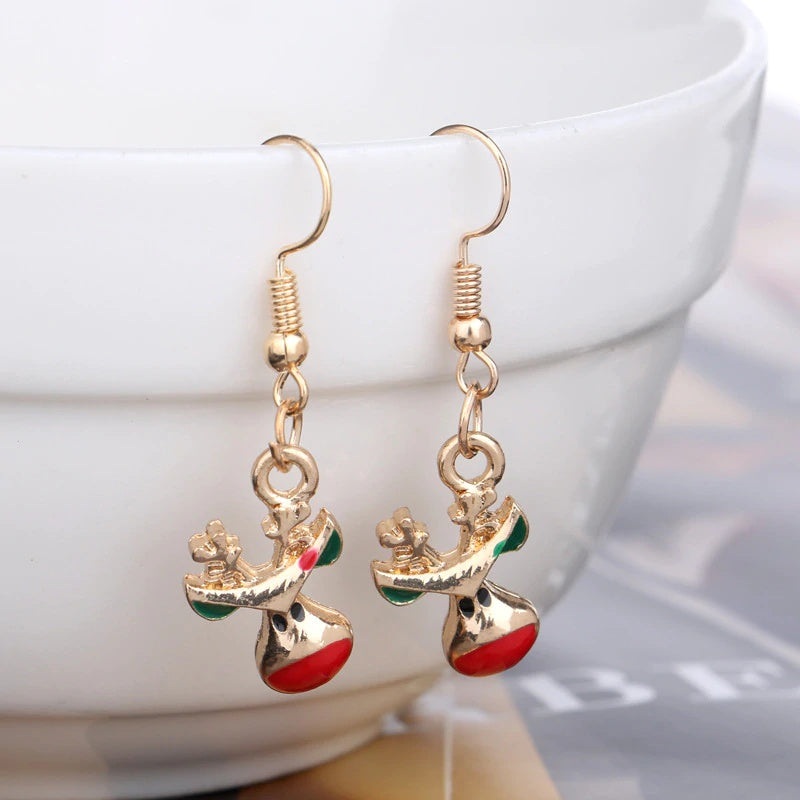 Weihnachts-Sonder-Emaille-Ohrringe
