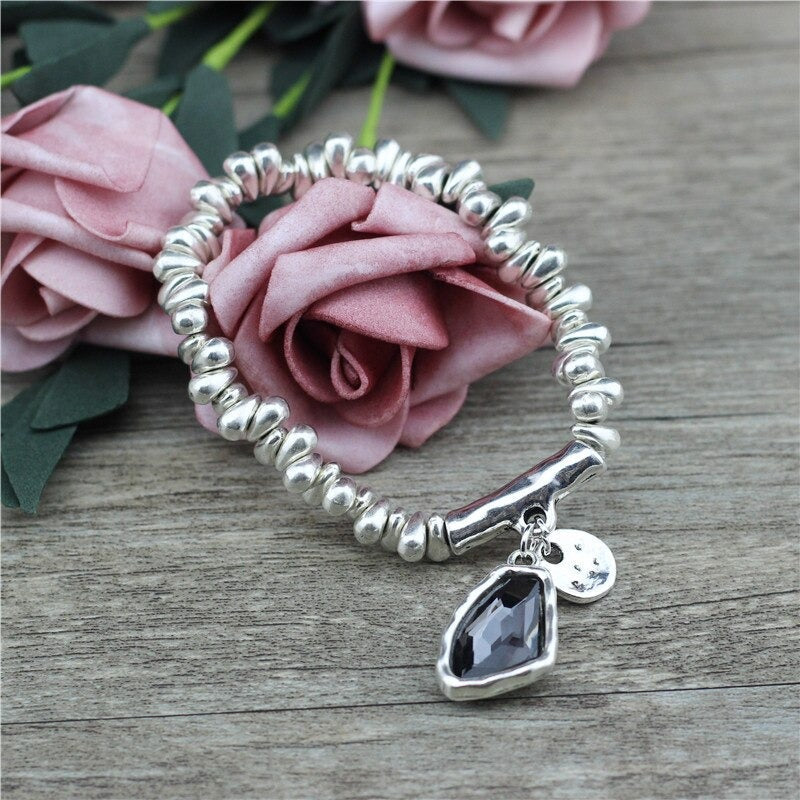 Klassisch elegante Mode unregelmäßige Strass Form verstellbare Armbänder