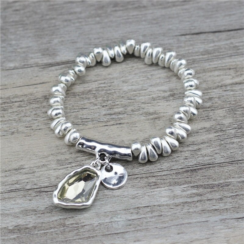 Klassisch elegante Mode unregelmäßige Strass Form verstellbare Armbänder