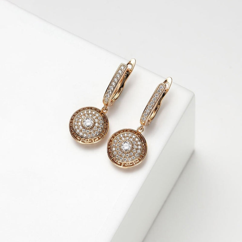 Klassisch, modisch, hohl, runde Form, Strass-Creolen