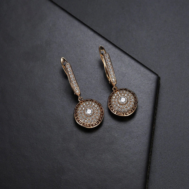 Klassisch, modisch, hohl, runde Form, Strass-Creolen