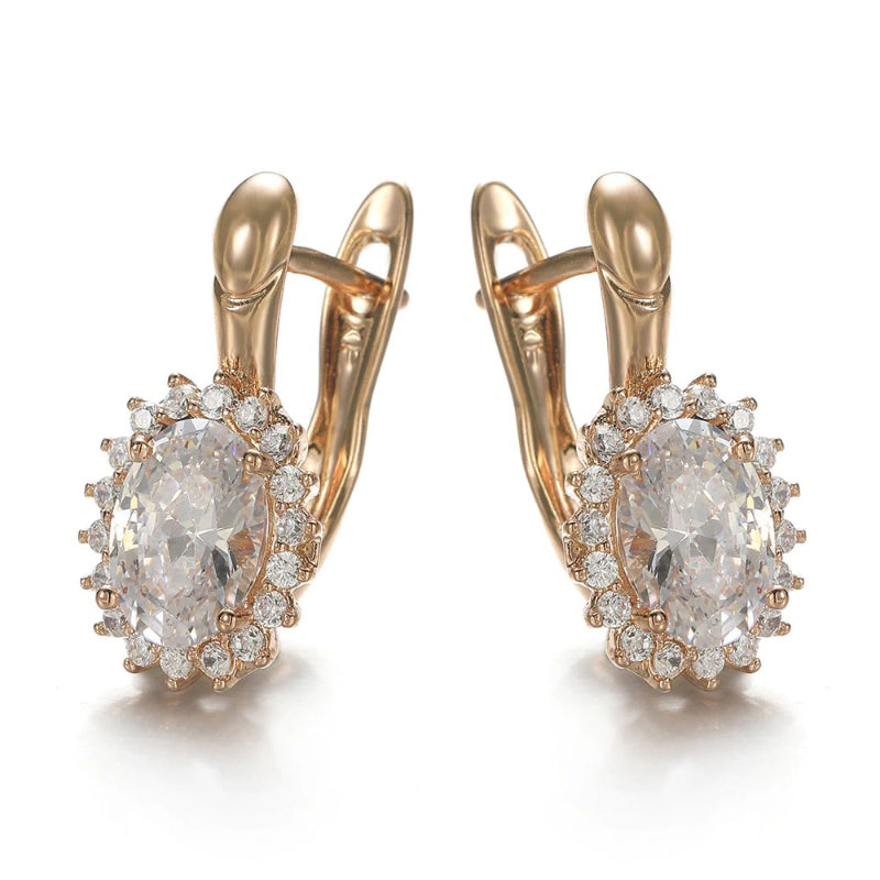 Klassisch, modisch, hohl, runde Form, Strass-Creolen