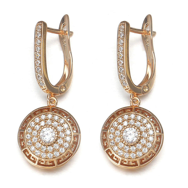 Klassisch, modisch, hohl, runde Form, Strass-Creolen