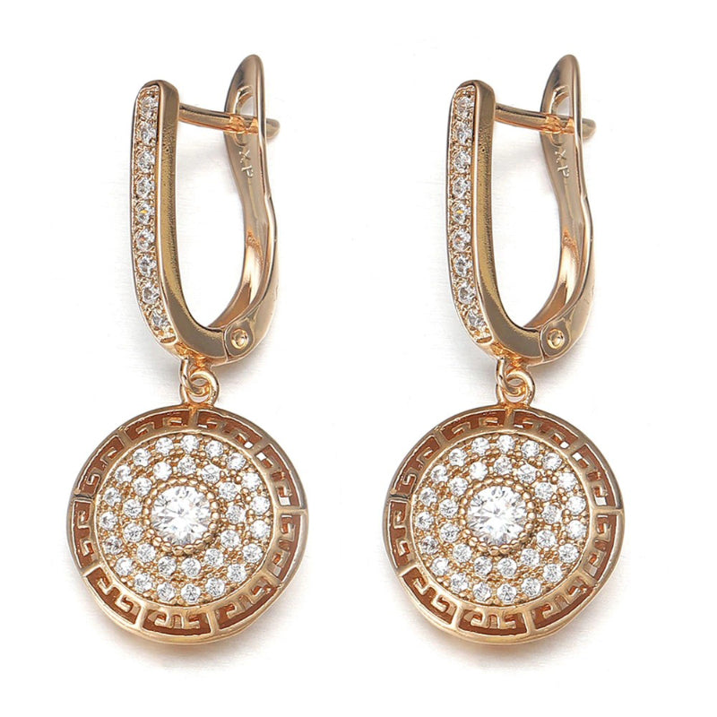 Klassisch, modisch, hohl, runde Form, Strass-Creolen