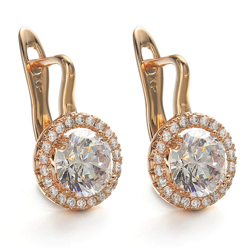 Klassisch, modisch, hohl, runde Form, Strass-Creolen