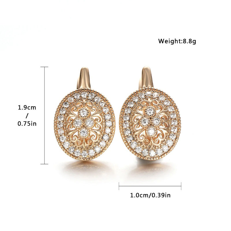 Klassisch, modisch, hohl, runde Form, Strass-Creolen