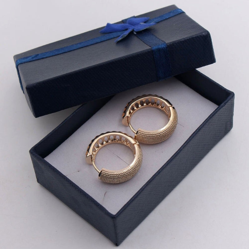 Klassische Creolen im hohlen Zirkonia-Stil