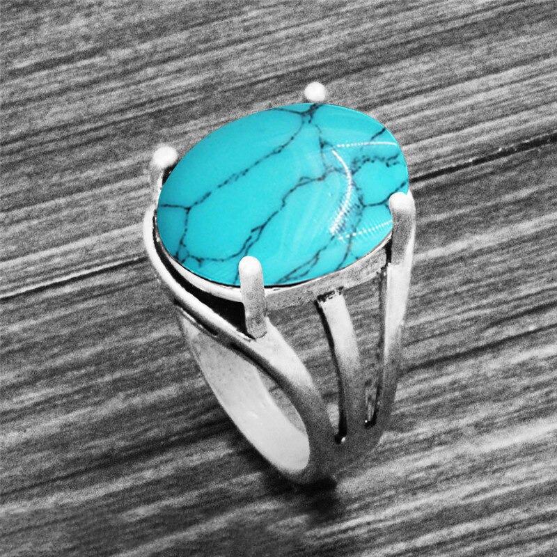 Klassische ovale Erdsteinringe