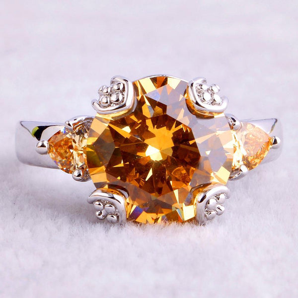 Klassische Silberringe mit rundem Zirkonia