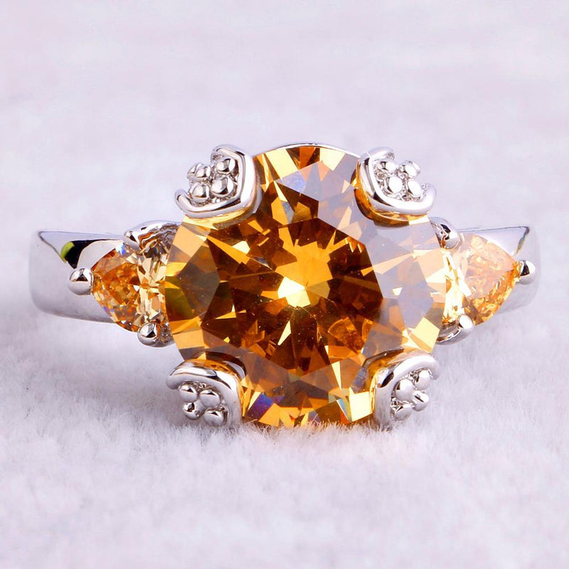 Klassische Silberringe mit rundem Zirkonia