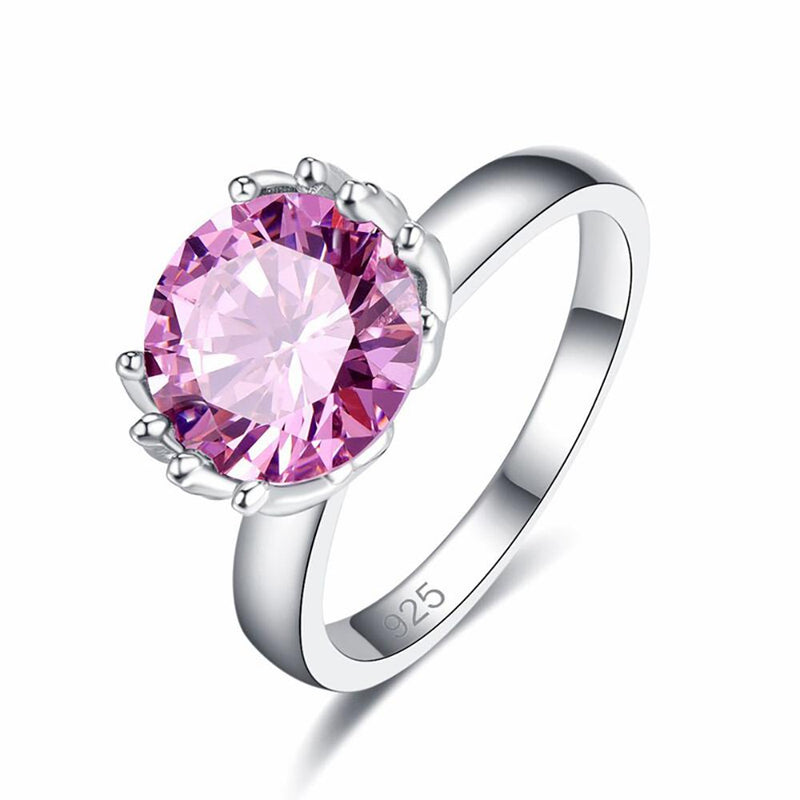 Klassische Silberringe mit rundem Zirkonia