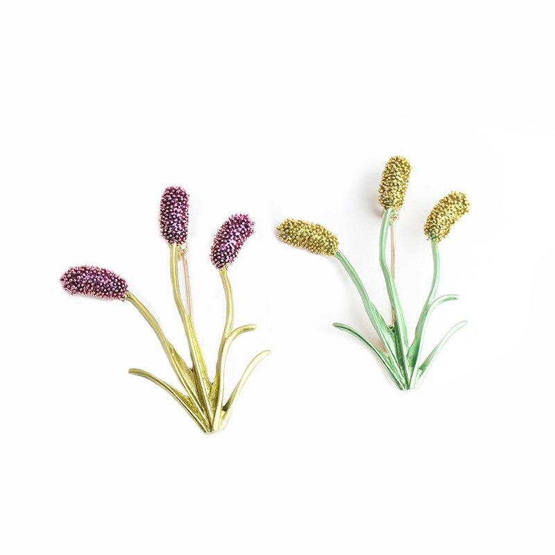 Edle, zierliche Broschennadeln aus Fuchsschwanzgras
