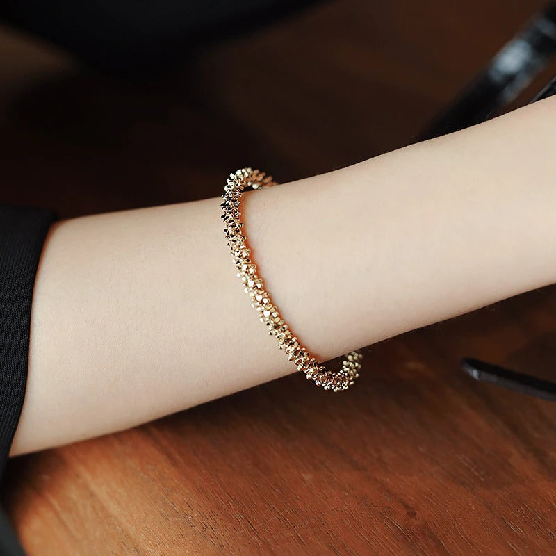 Edle koreanische Mode Metall gewebt Manschette Armbänder