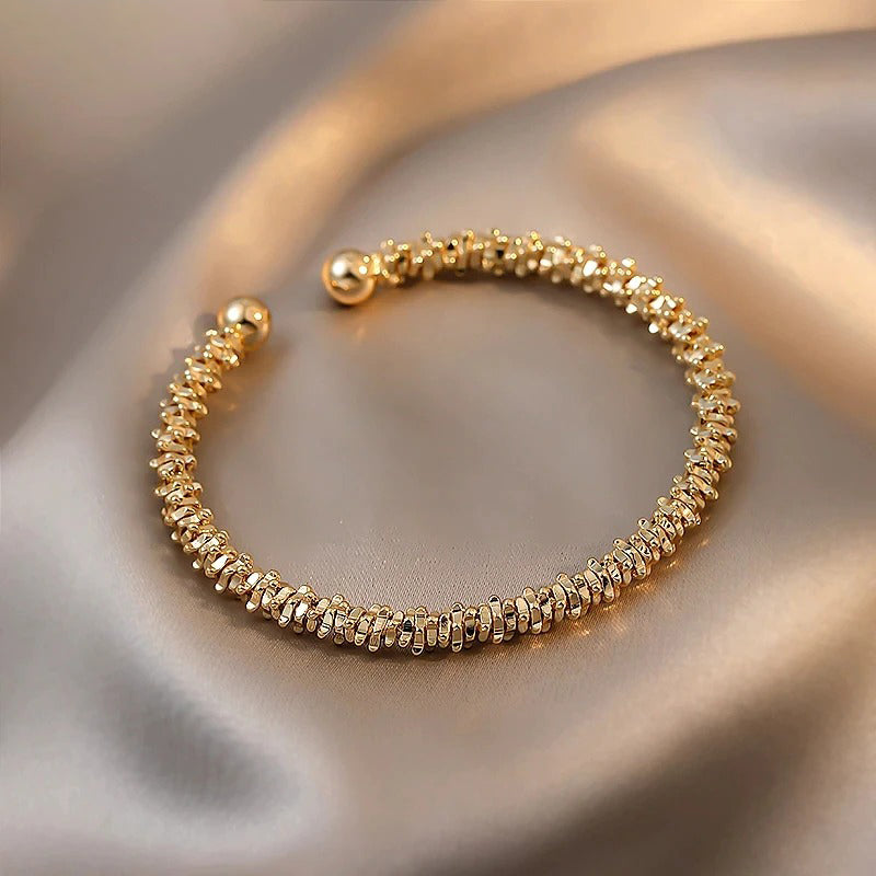 Edle koreanische Mode Metall gewebt Manschette Armbänder