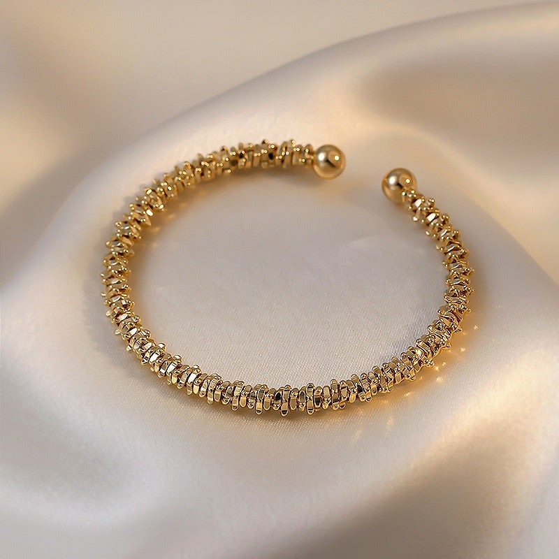 Edle koreanische Mode Metall gewebt Manschette Armbänder