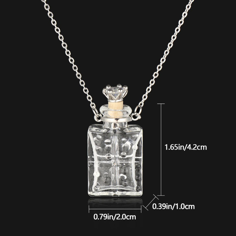 Halsketten mit Anhänger in Herzform für Parfümflaschen mit ätherischen Ölen