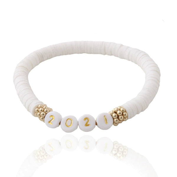 Bunte Perlen Buchstaben Bohemian Sommer Strand Armbänder und Halsketten