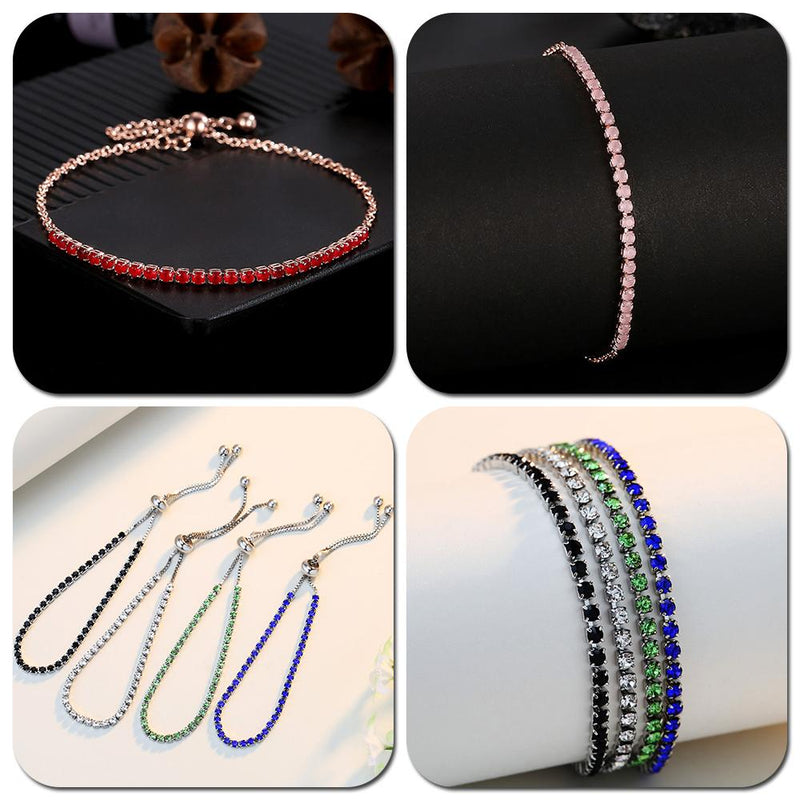 Buntes Tennisarmband mit Zirkonia