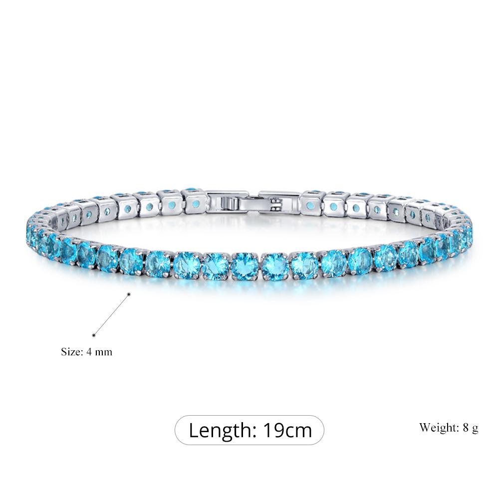 Buntes Tennisarmband mit Zirkonia