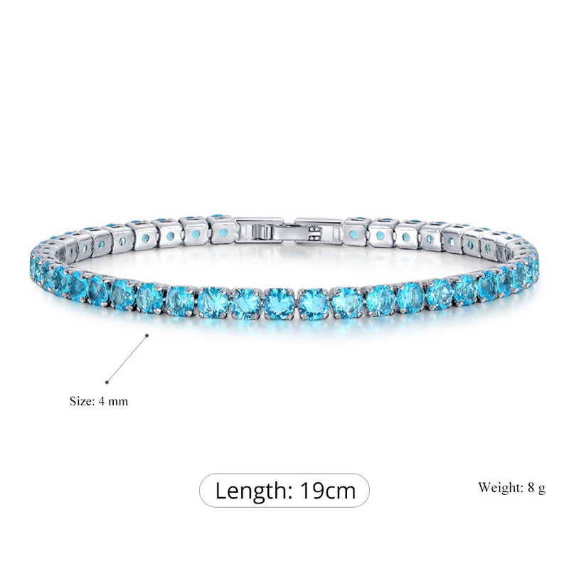 Buntes Tennisarmband mit Zirkonia