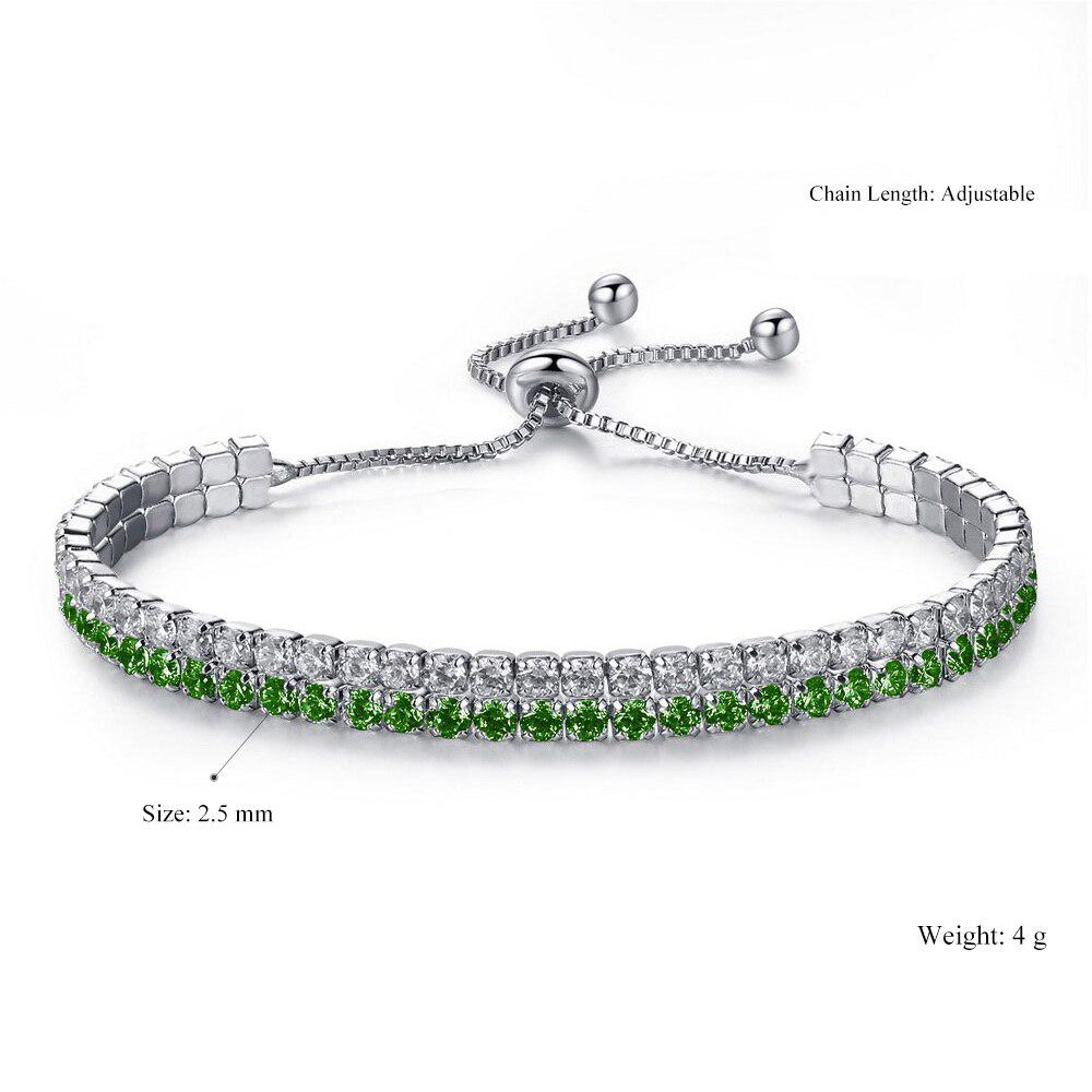 Buntes Tennisarmband mit Zirkonia