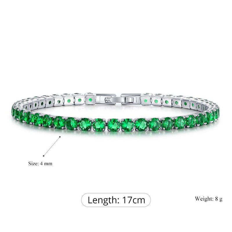 Buntes Tennisarmband mit Zirkonia