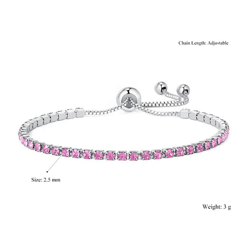 Buntes Tennisarmband mit Zirkonia