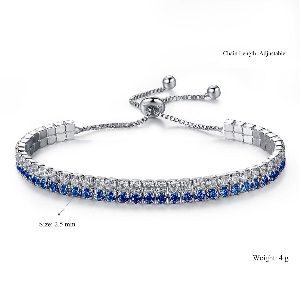 Buntes Tennisarmband mit Zirkonia