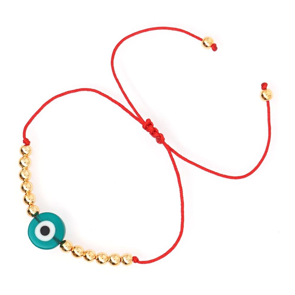 Bunte Charm-Armbänder mit Augenperlen