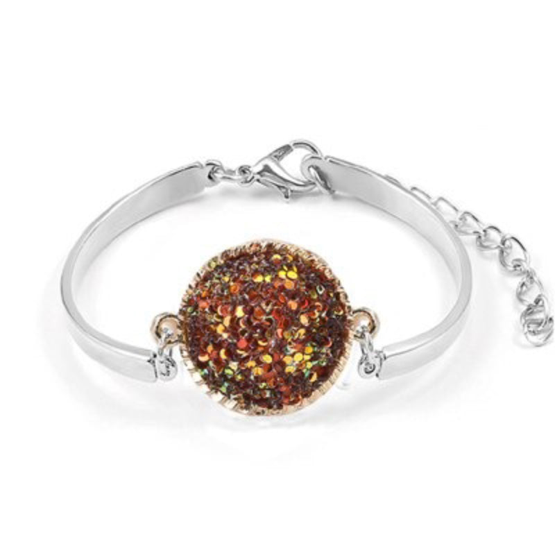 Bunte, glitzernde Armreifen mit Strasssteinen