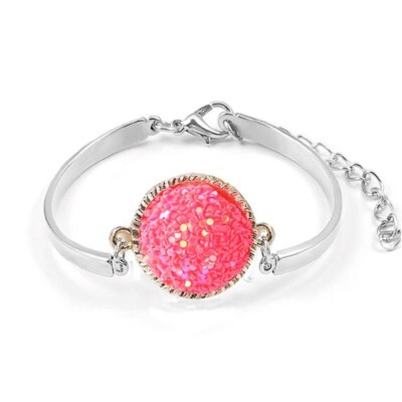 Bunte, glitzernde Armreifen mit Strasssteinen