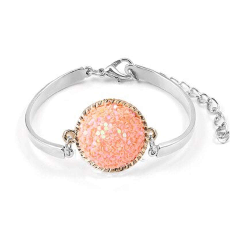 Bunte, glitzernde Armreifen mit Strasssteinen