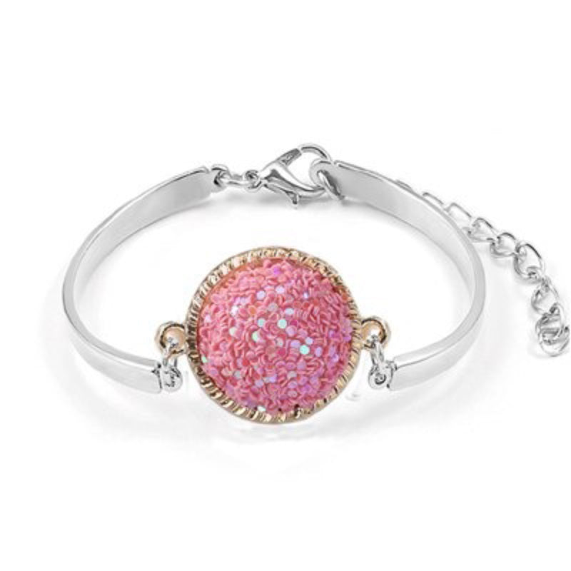 Bunte, glitzernde Armreifen mit Strasssteinen