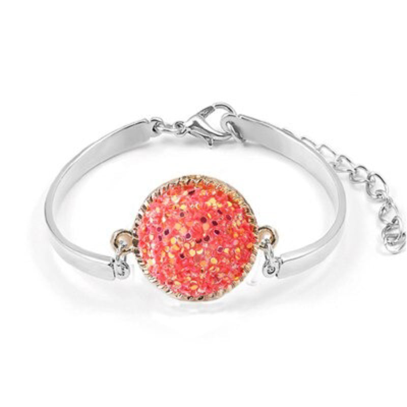 Bunte, glitzernde Armreifen mit Strasssteinen