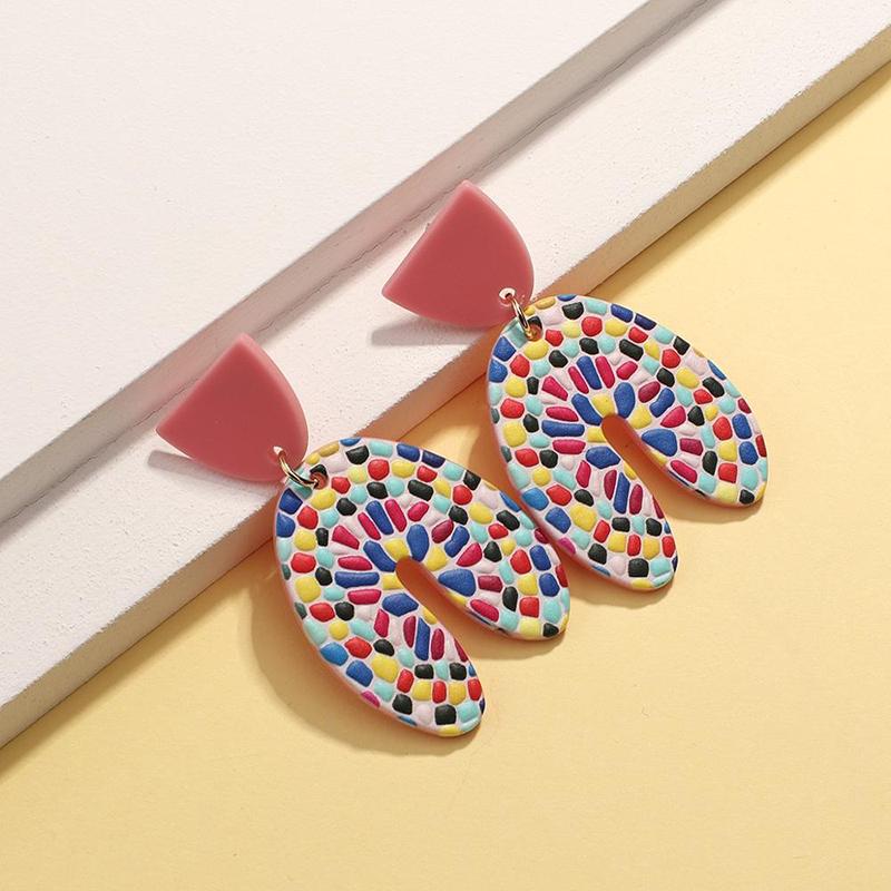 Bunte Graffiti-Sommer-Tropfen-Ohrringe