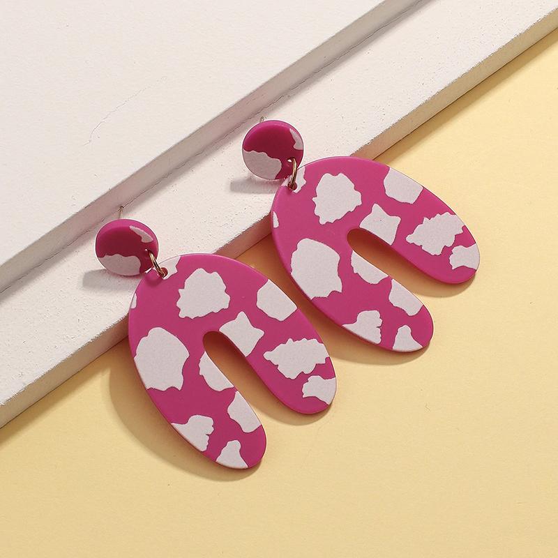 Bunte Graffiti-Sommer-Tropfen-Ohrringe