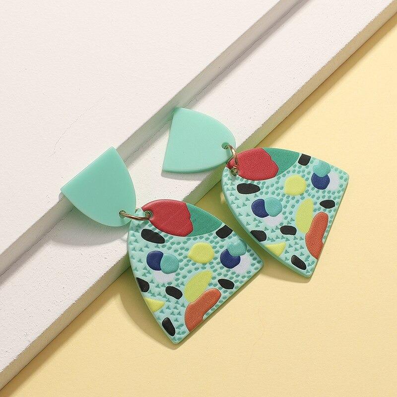 Bunte Graffiti-Sommer-Tropfen-Ohrringe