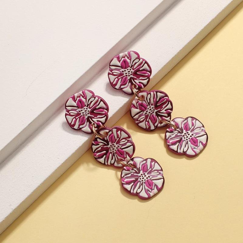 Bunte Graffiti-Sommer-Tropfen-Ohrringe