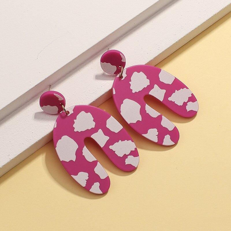 Bunte Graffiti-Sommer-Tropfen-Ohrringe