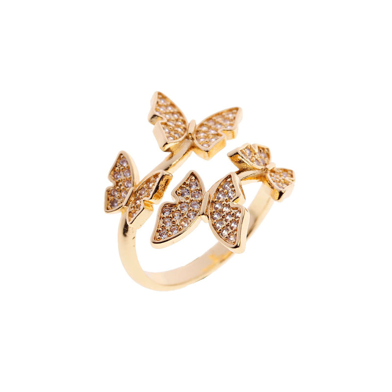 Farbenfrohe luxuriöse geometrische Zirkon-Moderinge