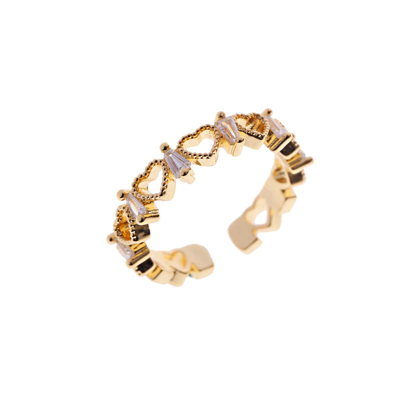 Farbenfrohe luxuriöse geometrische Zirkon-Moderinge