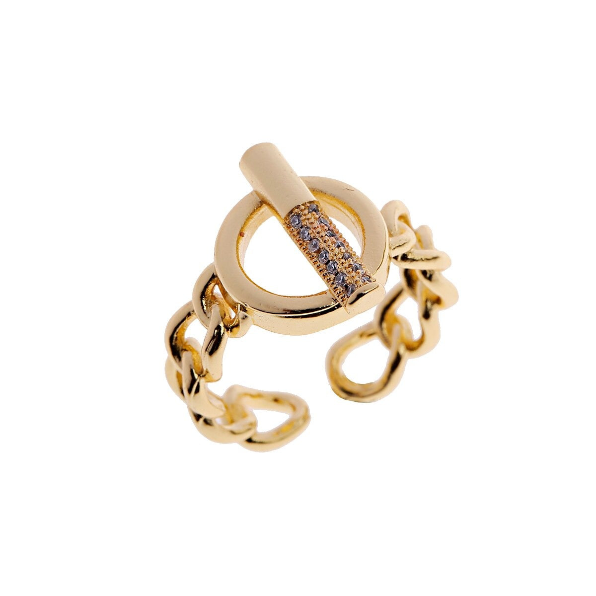 Farbenfrohe luxuriöse geometrische Zirkon-Moderinge