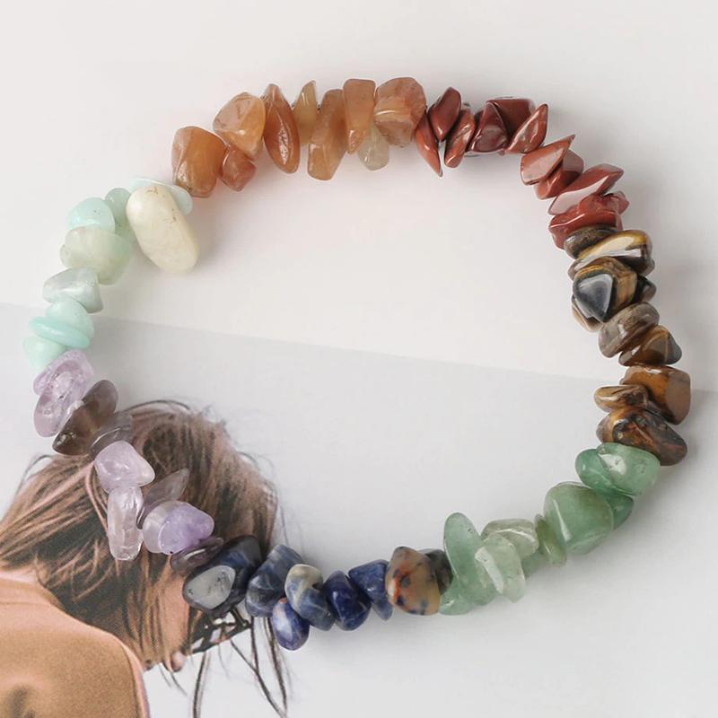 Buntes Armband mit gemischten Chakra-Perlen